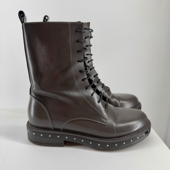 Barneys New York Shoes - Barney's New York Taupe Lace Up Combat Boots Size 35